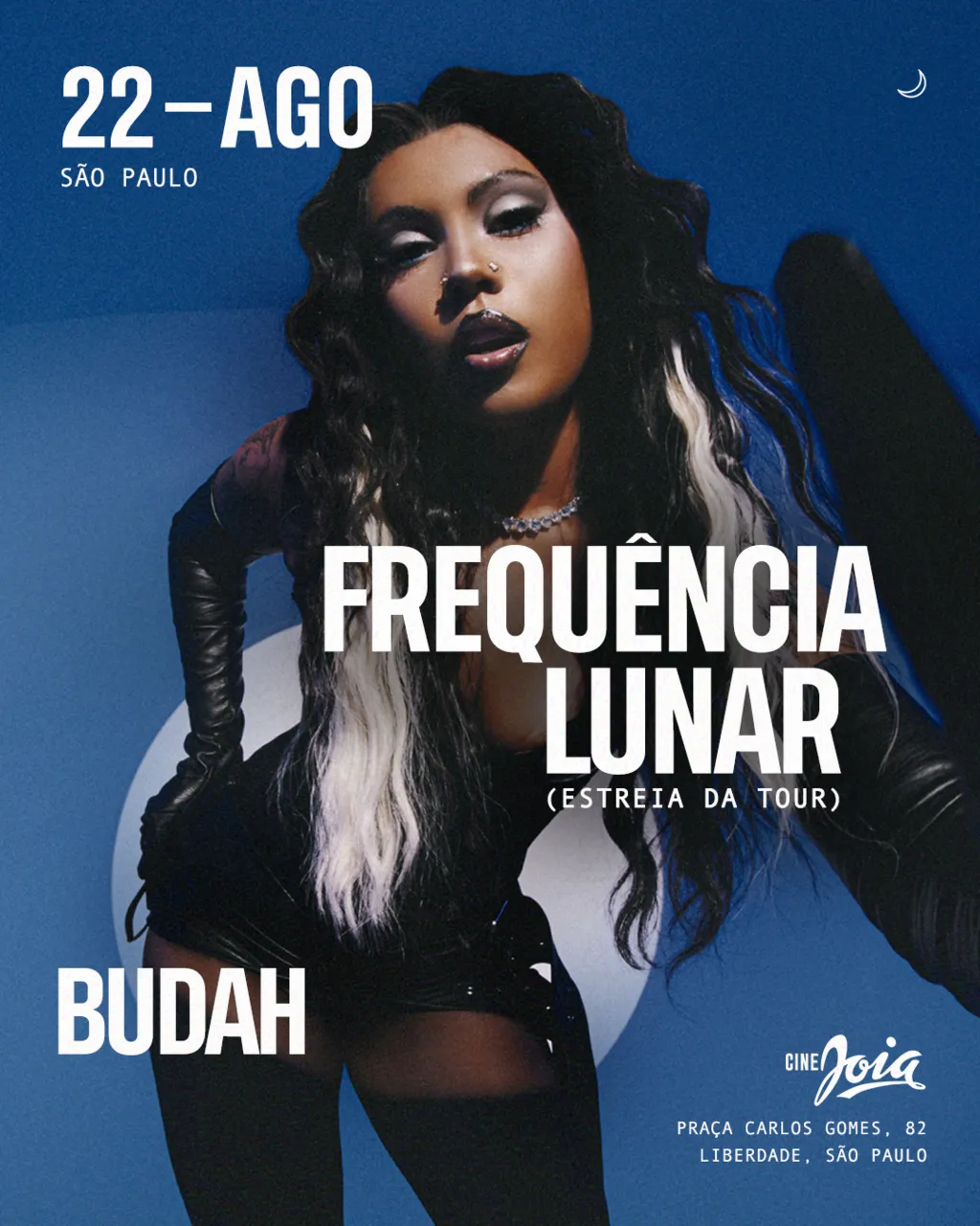 BUDAH estreia turnê FREQUÊNCIA LUNAR neste sábado (22) no Cine Joia, em São Paulo