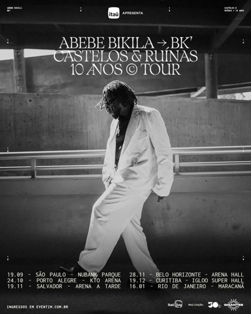 BK' abre venda de ingressos para os shows da Castelos & Ruínas 10 Anos Tour